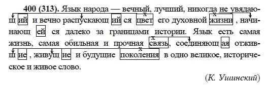 Русский язык, 6 класс, М.М. Разумовская, 2009 - 2011, задача: 400(313)