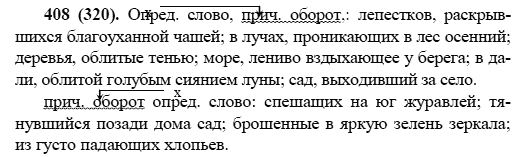 Русский язык, 6 класс, М.М. Разумовская, 2009 - 2011, задача: 408(320)