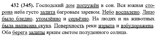 Русский язык, 6 класс, М.М. Разумовская, 2009 - 2011, задача: 432(345)