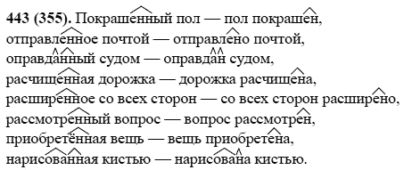 Русский язык, 6 класс, М.М. Разумовская, 2009 - 2011, задача: 443(355)