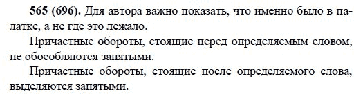 Русский язык, 6 класс, М.М. Разумовская, 2009 - 2011, задача: 565(696)
