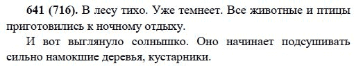 Русский язык, 6 класс, М.М. Разумовская, 2009 - 2011, задача: 641(716)