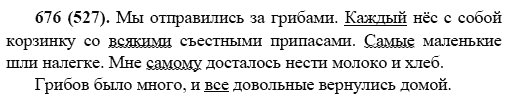 Русский язык, 6 класс, М.М. Разумовская, 2009 - 2011, задача: 676(527)