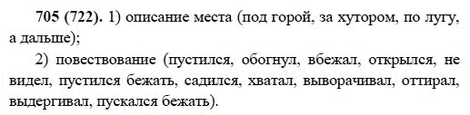 Русский язык, 6 класс, М.М. Разумовская, 2009 - 2011, задача: 705(722)