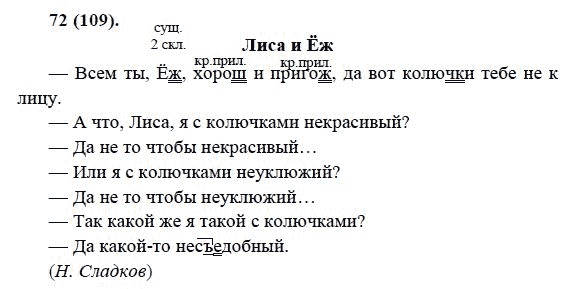 Русский язык, 6 класс, М.М. Разумовская, 2009 - 2011, задача: 72(109)