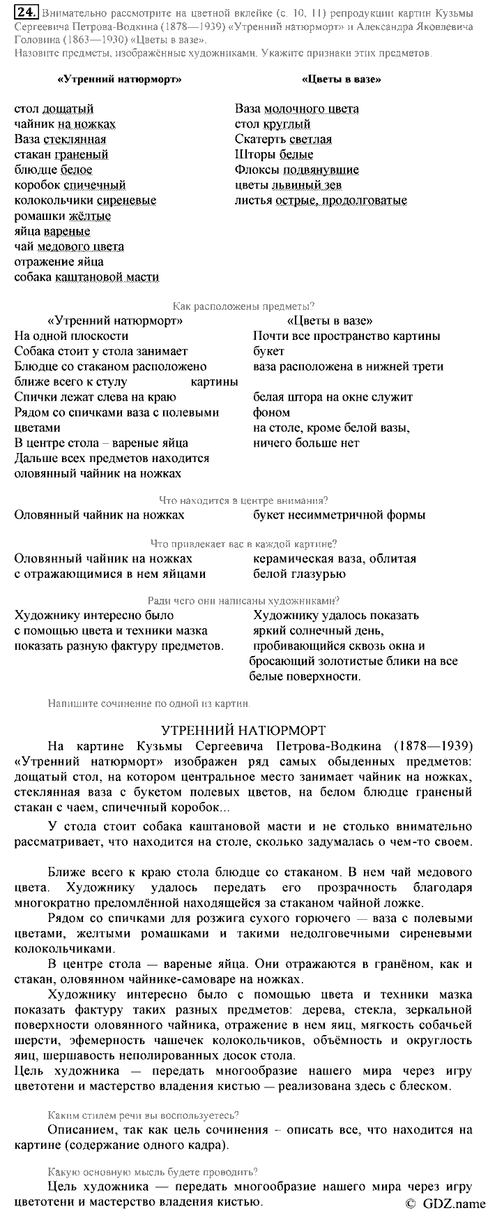 Русский язык, 6 класс, Разумовская, Львова, 2013, задача: 24