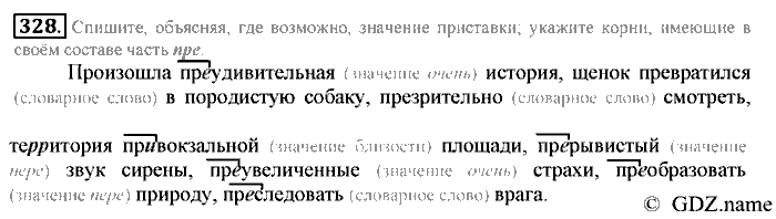 Русский язык, 6 класс, Разумовская, Львова, 2013, задача: 328