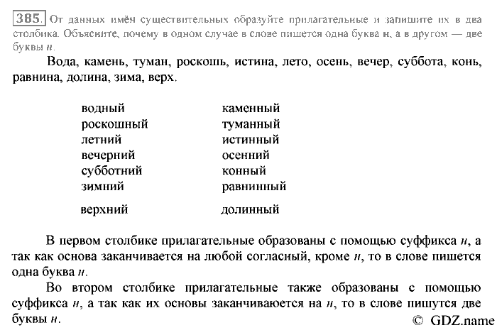 Русский язык, 6 класс, Разумовская, Львова, 2013, задача: 385