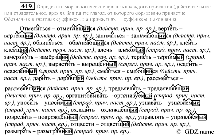 Русский язык, 6 класс, Разумовская, Львова, 2013, задача: 419