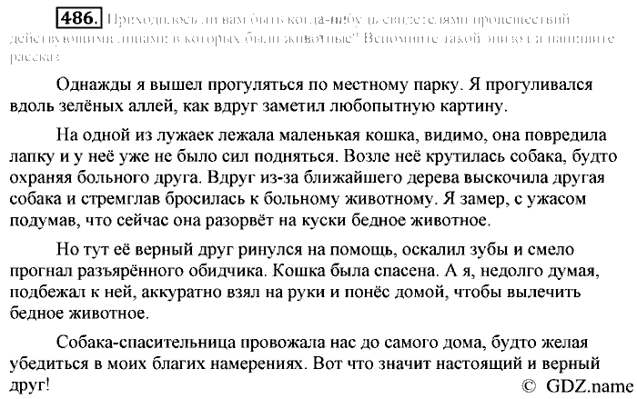Русский язык, 6 класс, Разумовская, Львова, 2013, задача: 486