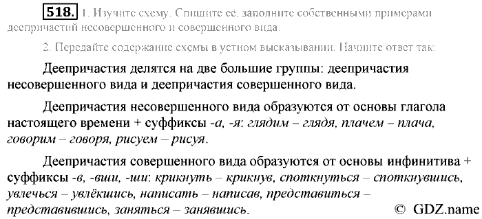 Русский язык, 6 класс, Разумовская, Львова, 2013, задача: 518