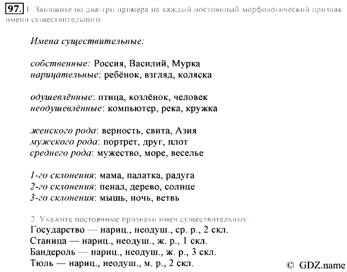 Русский язык, 6 класс, Разумовская, Львова, 2013, задача: 97