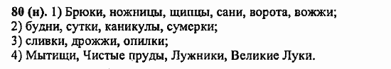 Русский язык, 6 класс, Лидман, Орлова, 2006 / 2011, задание: 80(н)