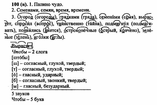 Русский язык, 6 класс, Лидман, Орлова, 2006 / 2011, задание: 100(н)