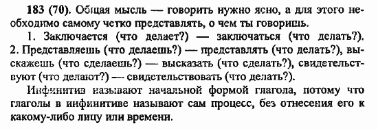 Русский язык, 6 класс, Лидман, Орлова, 2006 / 2011, задание: 183(70)