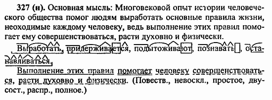 Русский язык, 6 класс, Лидман, Орлова, 2006 / 2011, задание: 327(н)