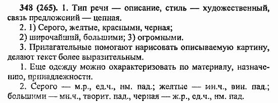 Русский язык, 6 класс, Лидман, Орлова, 2006 / 2011, задание: 348(265)