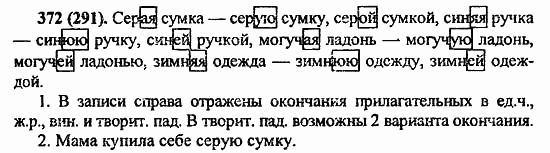 Русский язык, 6 класс, Лидман, Орлова, 2006 / 2011, задание: 372(291)