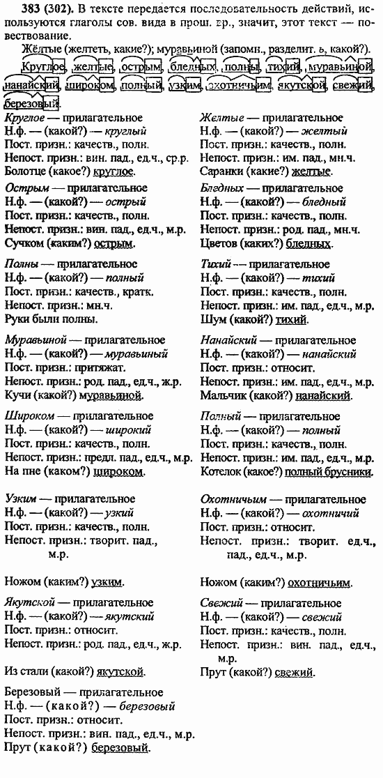 Русский язык, 6 класс, Лидман, Орлова, 2006 / 2011, задание: 383(302)