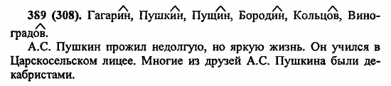 Русский язык, 6 класс, Лидман, Орлова, 2006 / 2011, задание: 389(308)