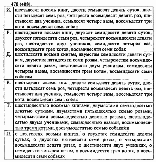 Русский язык, 6 класс, Лидман, Орлова, 2006 / 2011, задание: 478(408)