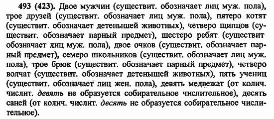 Русский язык, 6 класс, Лидман, Орлова, 2006 / 2011, задание: 493(423)