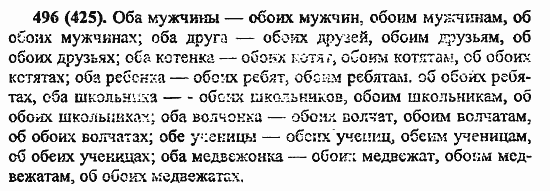 Русский язык, 6 класс, Лидман, Орлова, 2006 / 2011, задание: 496(425)