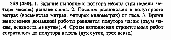 Русский язык, 6 класс, Лидман, Орлова, 2006 / 2011, задание: 518(450)