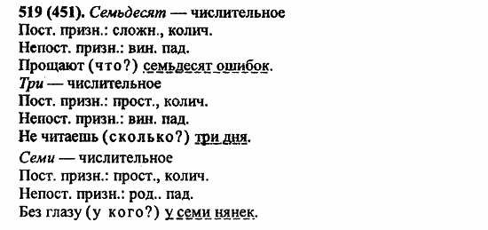 Русский язык, 6 класс, Лидман, Орлова, 2006 / 2011, задание: 519(451)