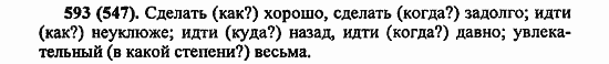 Русский язык, 6 класс, Лидман, Орлова, 2006 / 2011, задание: 593(547)