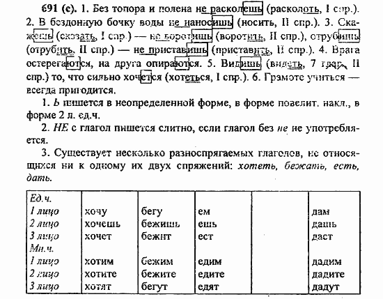Русский язык, 6 класс, Лидман, Орлова, 2006 / 2011, задание: 691(с)