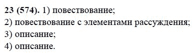 Русский язык, 6 класс, М.М. Разумовская, 2009 - 2012, задание: 23(574)