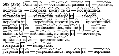 Русский язык, 6 класс, М.М. Разумовская, 2009 - 2012, задание: 508(386)