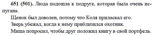 Русский язык, 6 класс, М.М. Разумовская, 2009 - 2012, задание: 651(501)
