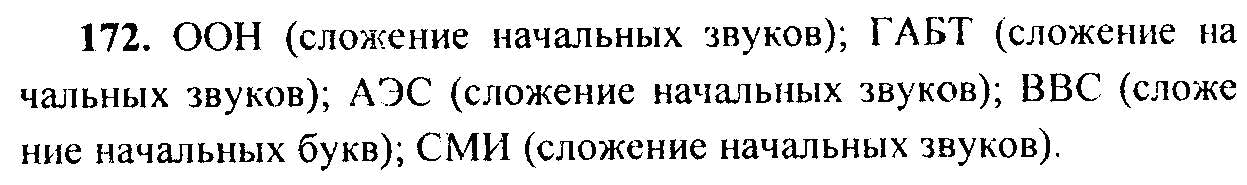 Русский язык, 6 класс, М.Т. Баранов, Л.А. Тростенцова, Т.А. Ладыженская, 2011, задание: 172