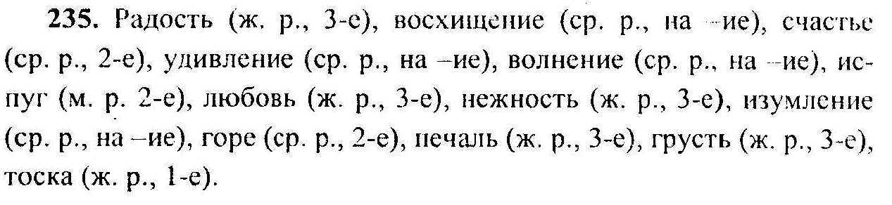 Русский язык, 6 класс, М.Т. Баранов, Л.А. Тростенцова, Т.А. Ладыженская, 2011, задание: 235