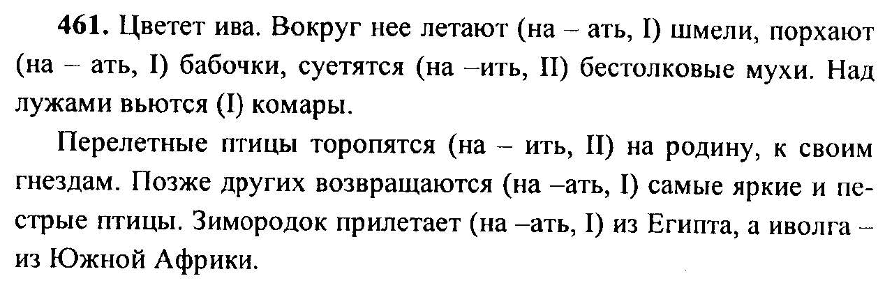 Русский язык, 6 класс, М.Т. Баранов, Л.А. Тростенцова, Т.А. Ладыженская, 2011, задание: 461