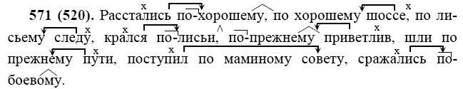 Практика, 6 класс, А.К. Лидман-Орлова, 2006 - 2012, задание: 571 (520)