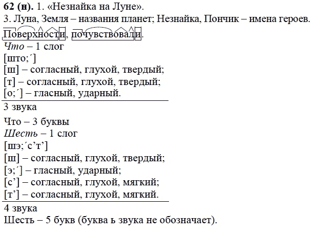 Практика, 6 класс, А.К. Лидман-Орлова, 2006 - 2012, задание: 62 (н)