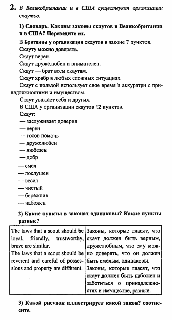 Student's Book - Activity book - Reader, 6 класс, Кузовлев, Лапа, 2007, Раздел 2 Задание: 2