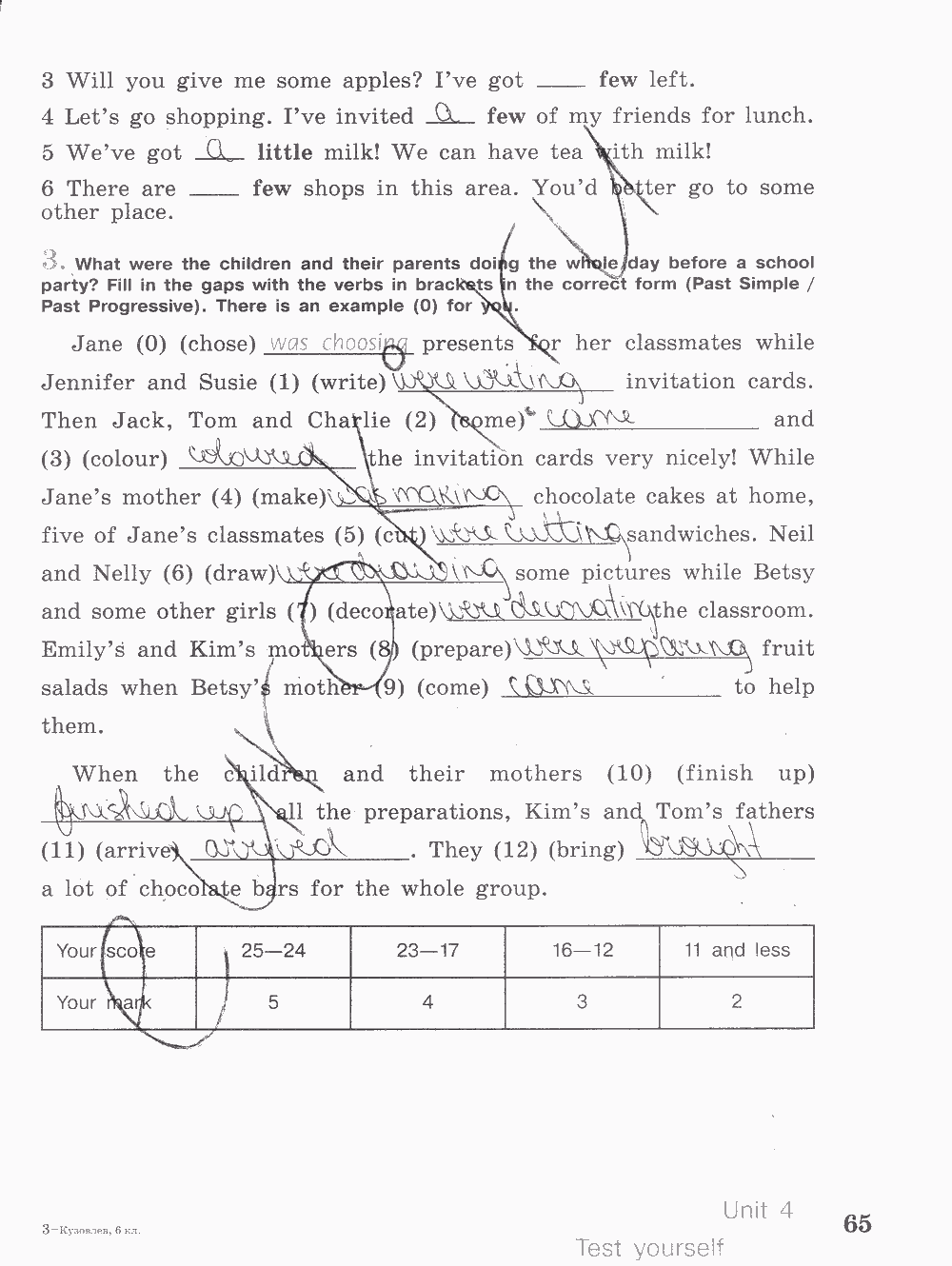 Activity book, 6 класс, Кузовлев, Лапа, 2015, задание: стр. 65