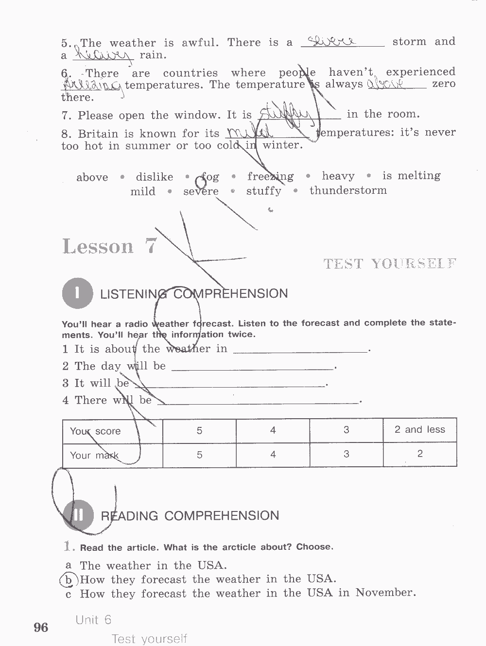 Activity book, 6 класс, Кузовлев, Лапа, 2015, задание: стр. 96