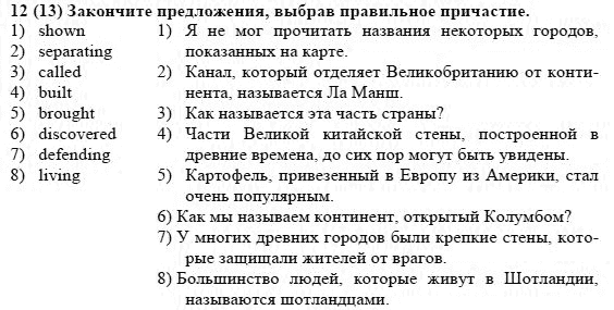 Students Book Activity book - Home reading, 6 класс, Афанасьева, Михеева, 2010-2012, Юнит 8 Задание: 12(13)
