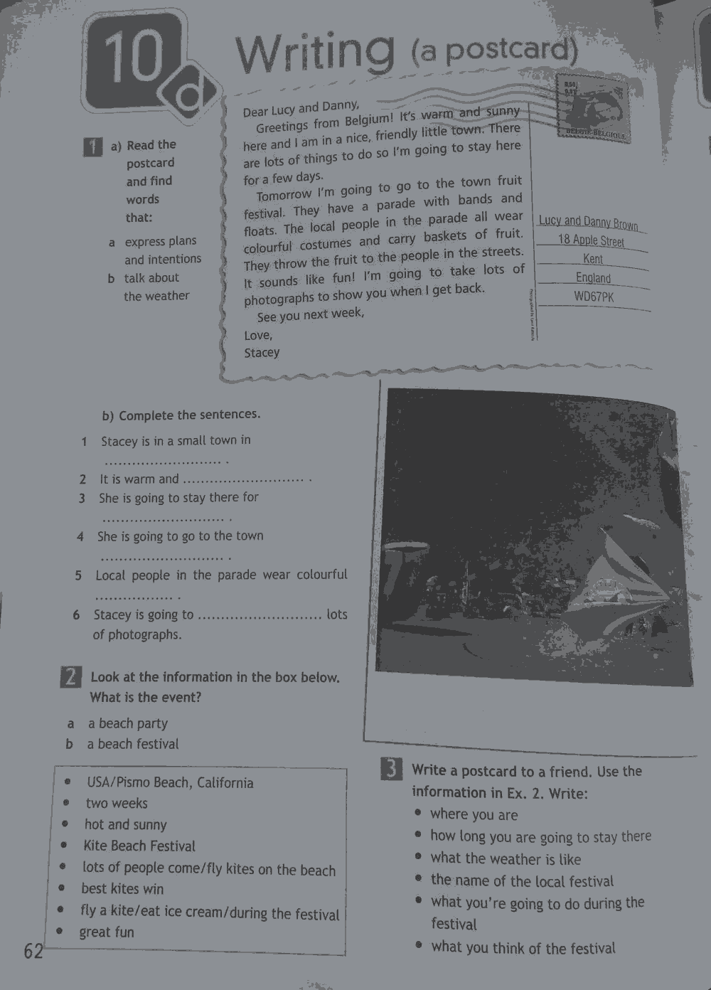 Рабочая тетрадь. Spotlight 6: Workbook, 6 класс, Ваулина, Эванс, Дули, 2015, задание: стр. 62
