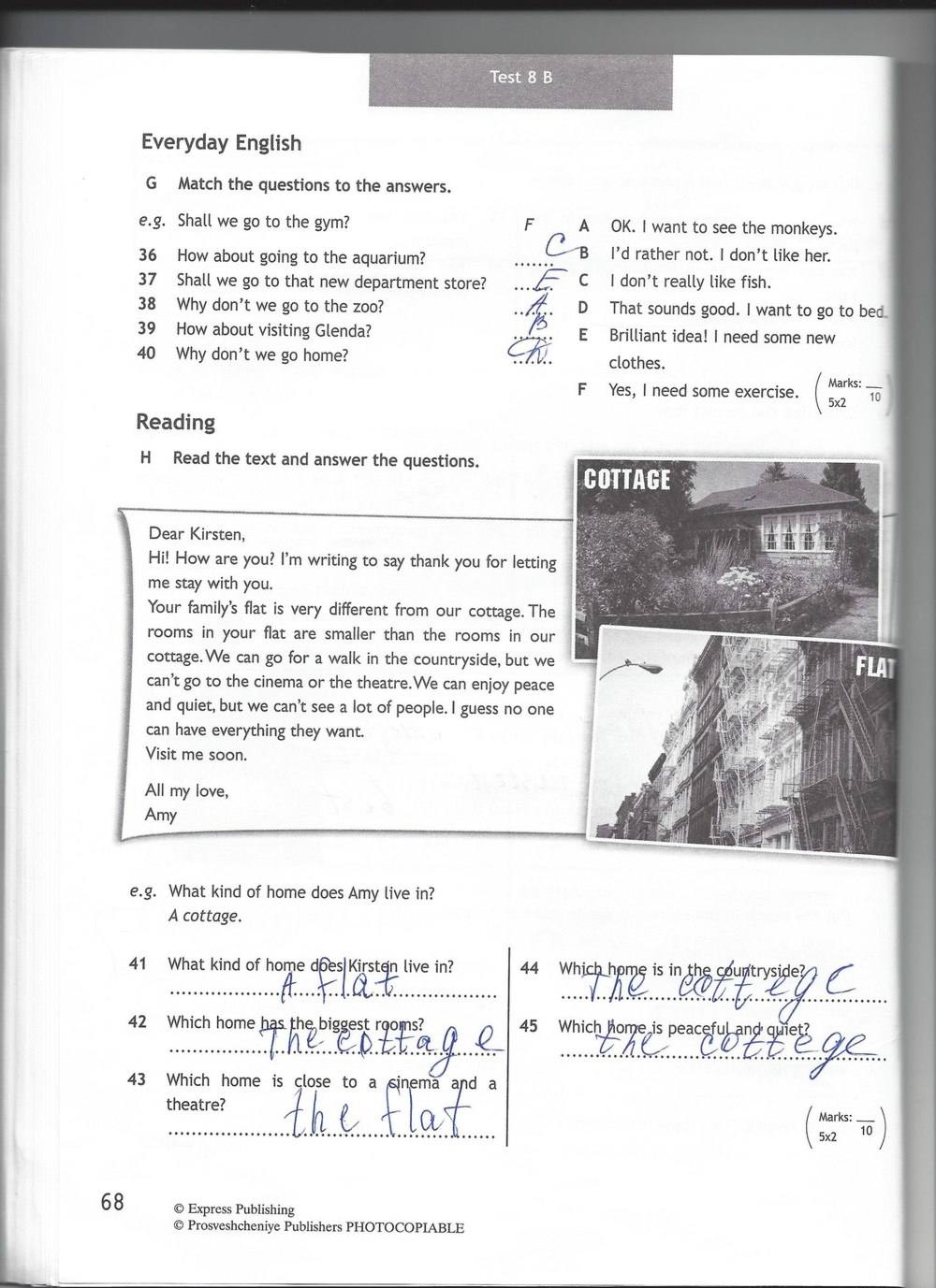 Spotlight 6: Test Booklet, 6 класс, Ваулина, Эванс, Дули, 2010, задание: стр. 68