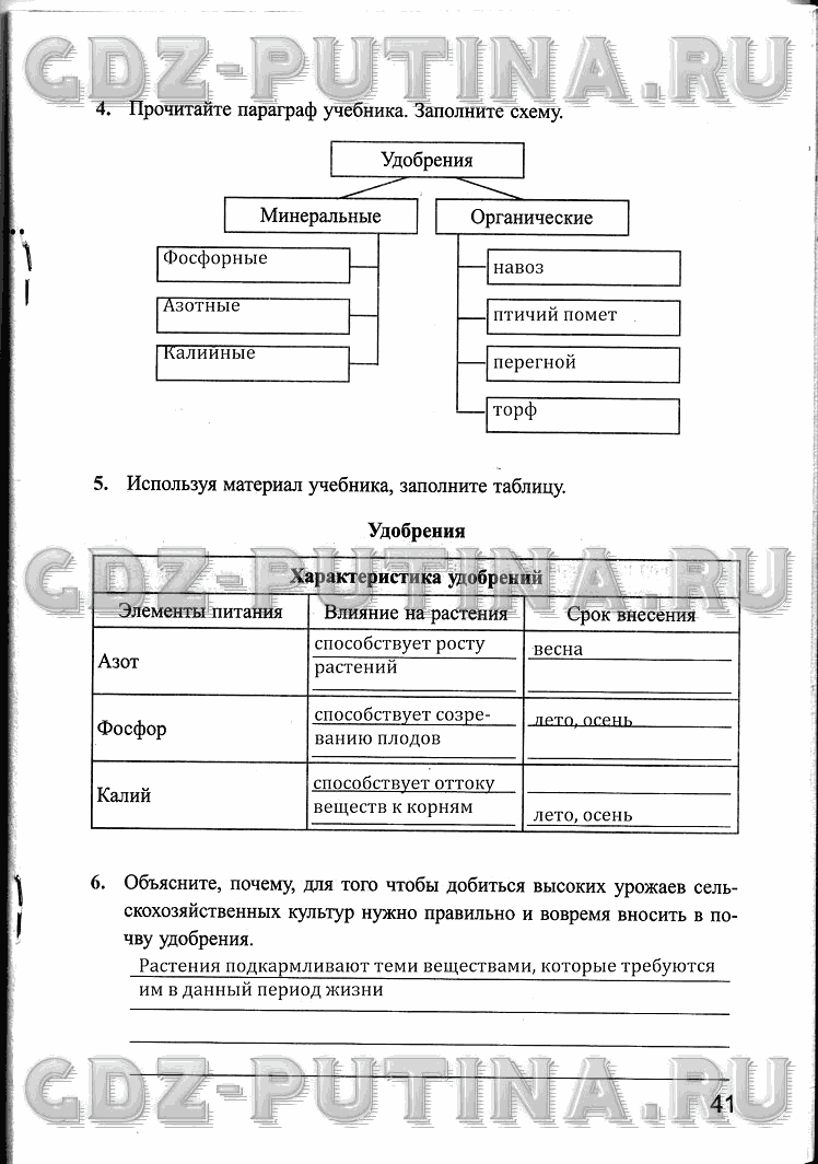 Рабочая тетрадь, 6 класс, Преображенская, 2013 - 2016, задание: 41