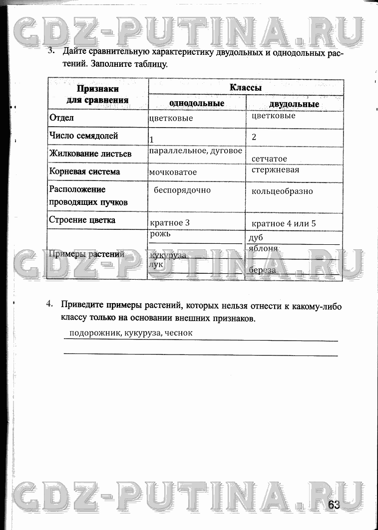 Рабочая тетрадь, 6 класс, Преображенская, 2013 - 2016, задание: 63