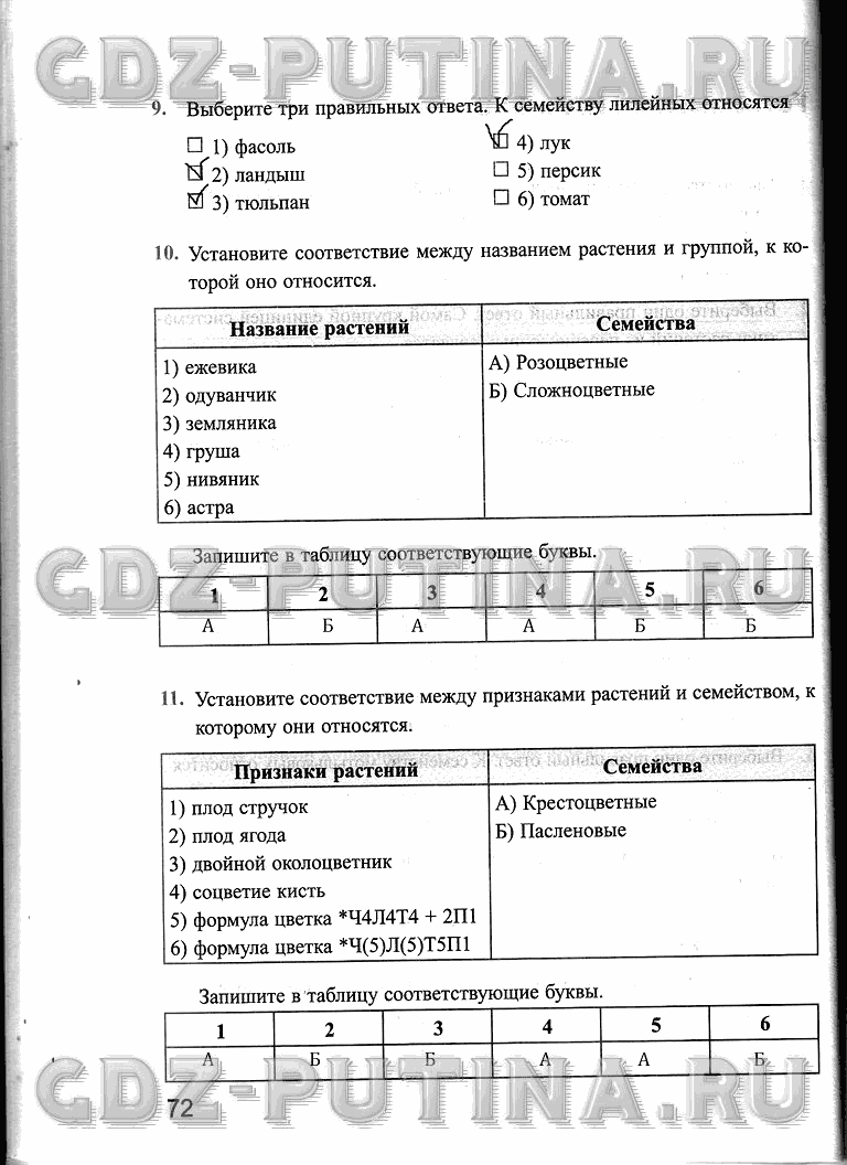 Рабочая тетрадь, 6 класс, Преображенская, 2013 - 2016, задание: 72