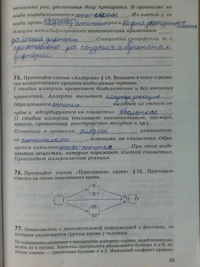 Рабочая тетрадь (с пчелой), 6 класс, Сонин Н.И., 2013-2015, задание: стр. 33