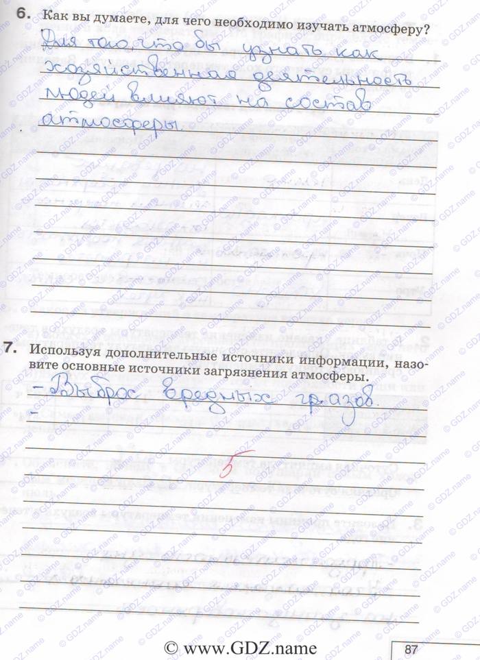 Рабочая тетрадь, 6 класс, Карташева, Курчина, 2016, задача: 87